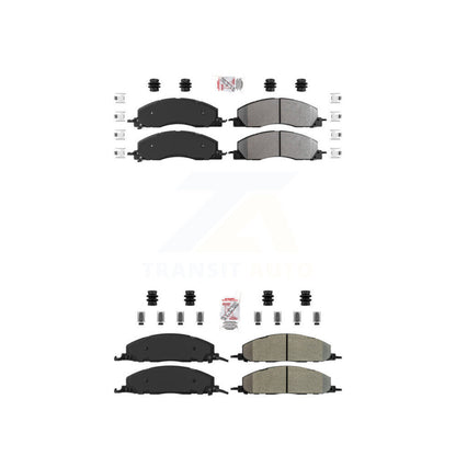 Semi-Metallic Disc Brake Pads Front Rear Kit For Ram 3500 2500 1500 Dodge
