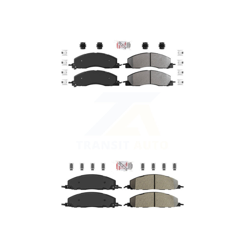 Semi-Metallic Disc Brake Pads Front Rear Kit For Ram 3500 2500 1500 Dodge