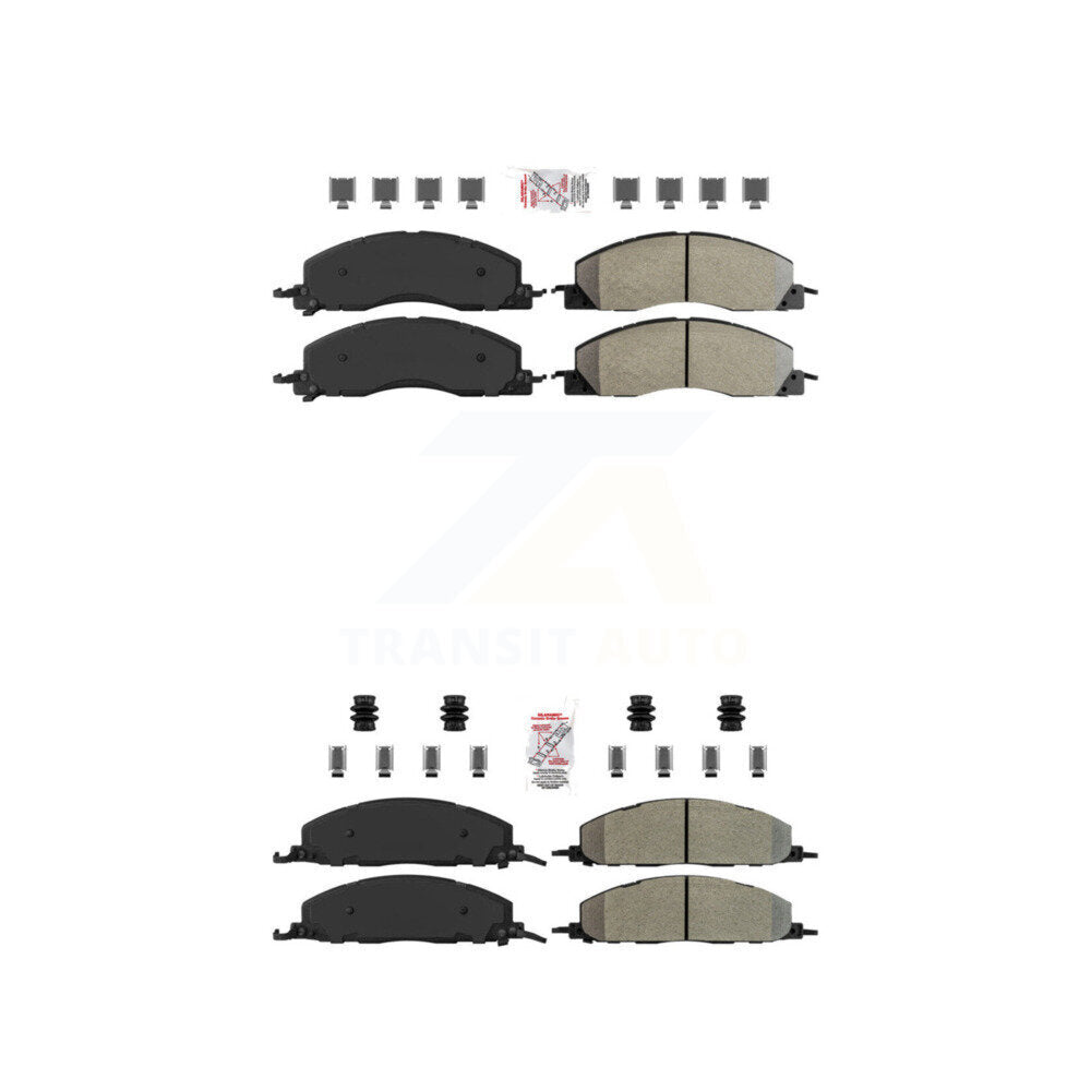 Semi-Metallic Disc Brake Pads Front Rear Kit For Ram 3500 2500 1500 Dodge
