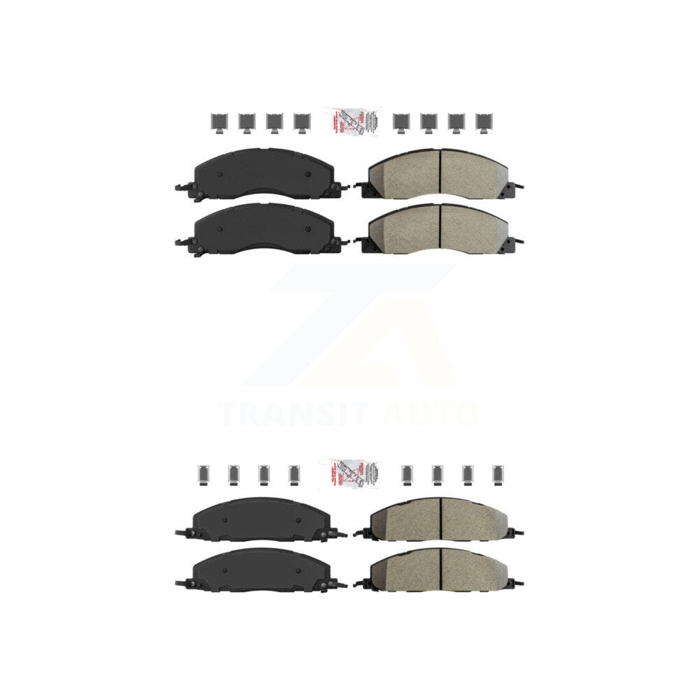 Semi-Metallic Disc Brake Pads Front Rear Kit For Ram 3500 2500 1500 Dodge