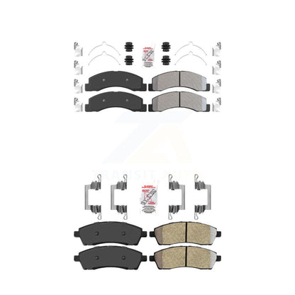 Semi-Metallic Disc Brake Pads Front Rear Kit For Ford F-350 Super Duty F-250