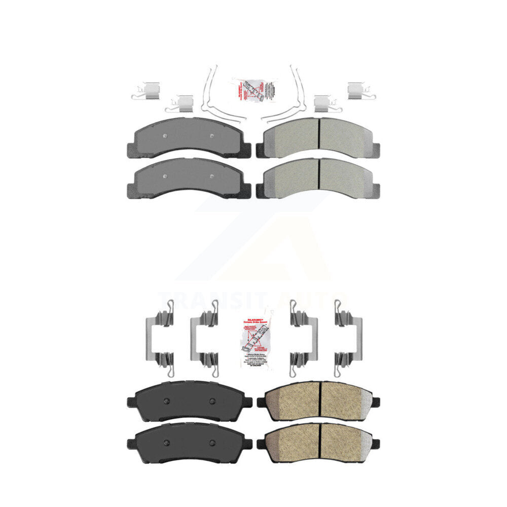 Semi-Metallic Disc Brake Pads Front Rear Kit For Ford F-350 Super Duty F-250