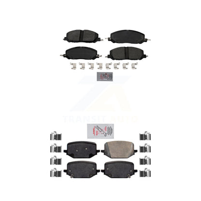 Semi-Metallic Ceramic Disc Brake Pads Front Rear Kit For Lincoln Aviator Ford
