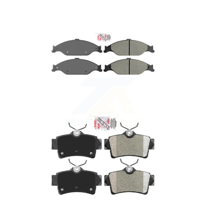 Semi-Metallic Disc Brake Pads Front Rear Kit For Ford Mustang