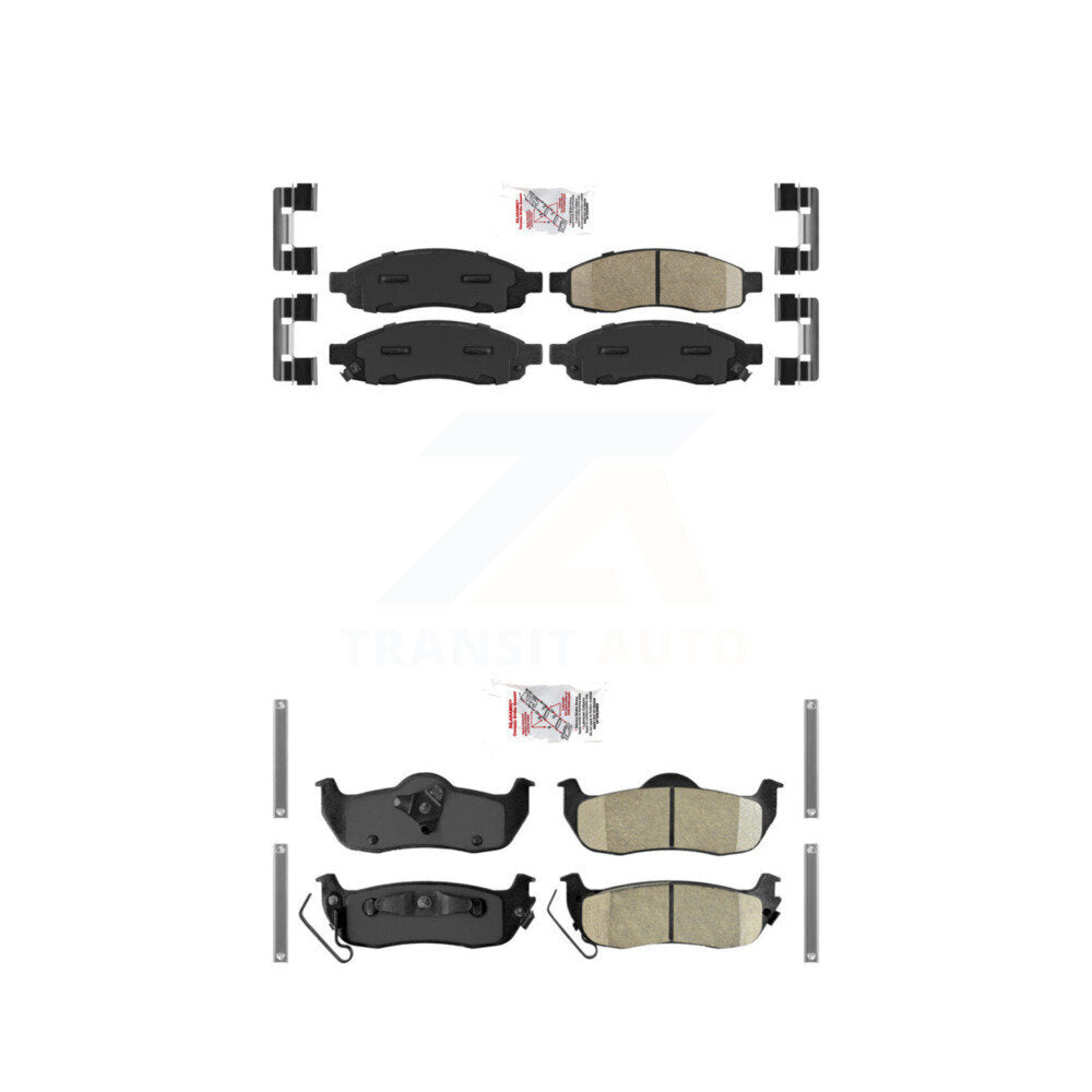 Ceramic Disc Brake Pads Front Rear Kit For Nissan TITAN INFINITI QX56 Armada