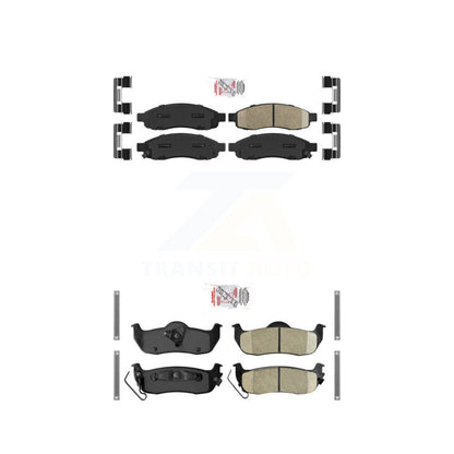 Ceramic Disc Brake Pads Front Rear Kit For Nissan TITAN INFINITI QX56 Armada