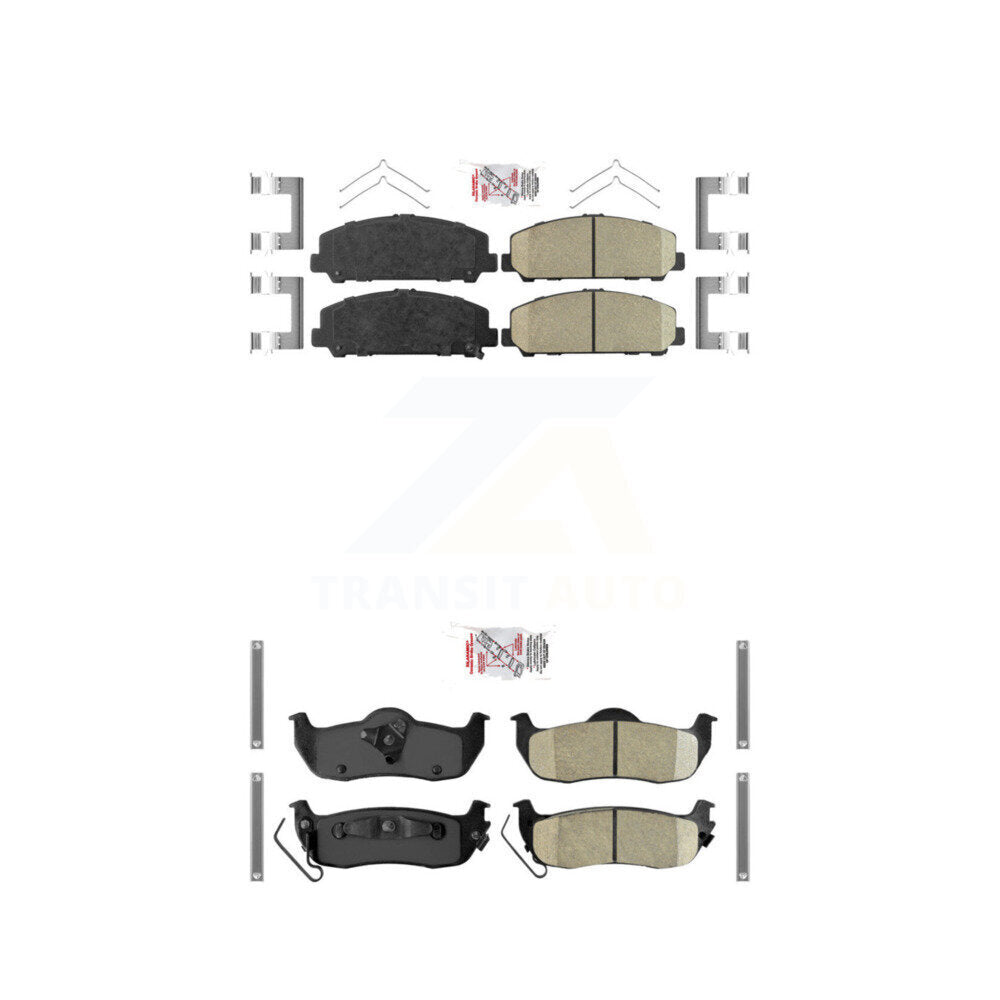 Ceramic Disc Brake Pads Front Rear Kit For Nissan TITAN Armada INFINITI QX56