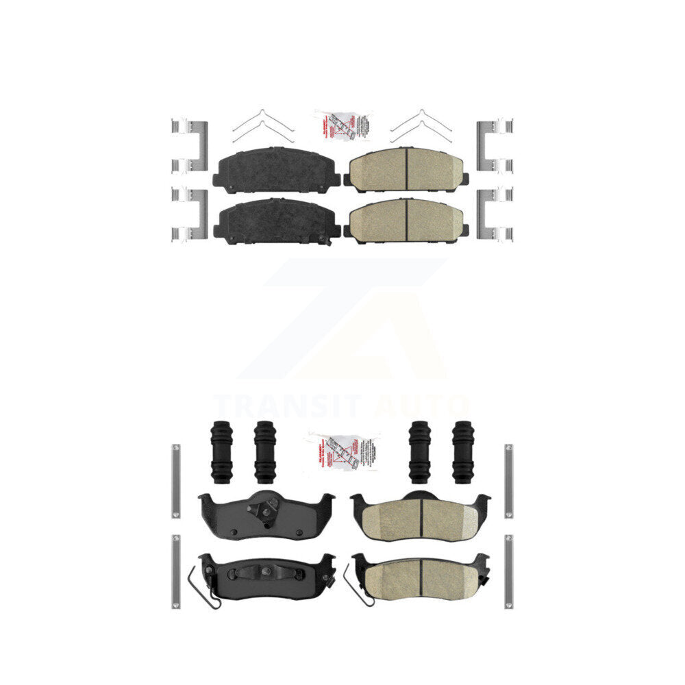 Ceramic Disc Brake Pads Front Rear Kit For Nissan TITAN Armada INFINITI QX56