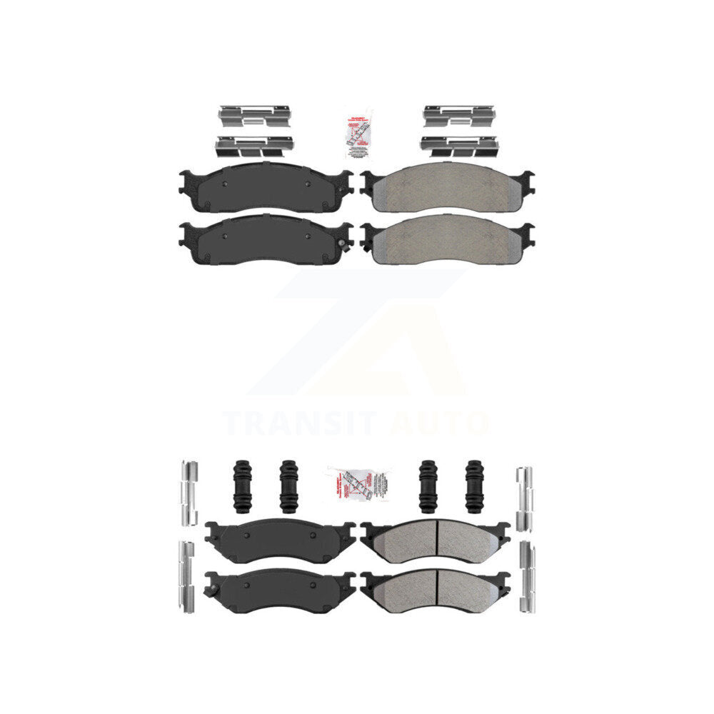 Semi-Metallic Disc Brake Pads Front Rear Kit For Dodge Ram 1500 3500 2500