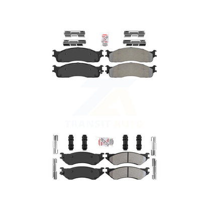 Semi-Metallic Disc Brake Pads Front Rear Kit For Dodge Ram 1500 3500 2500