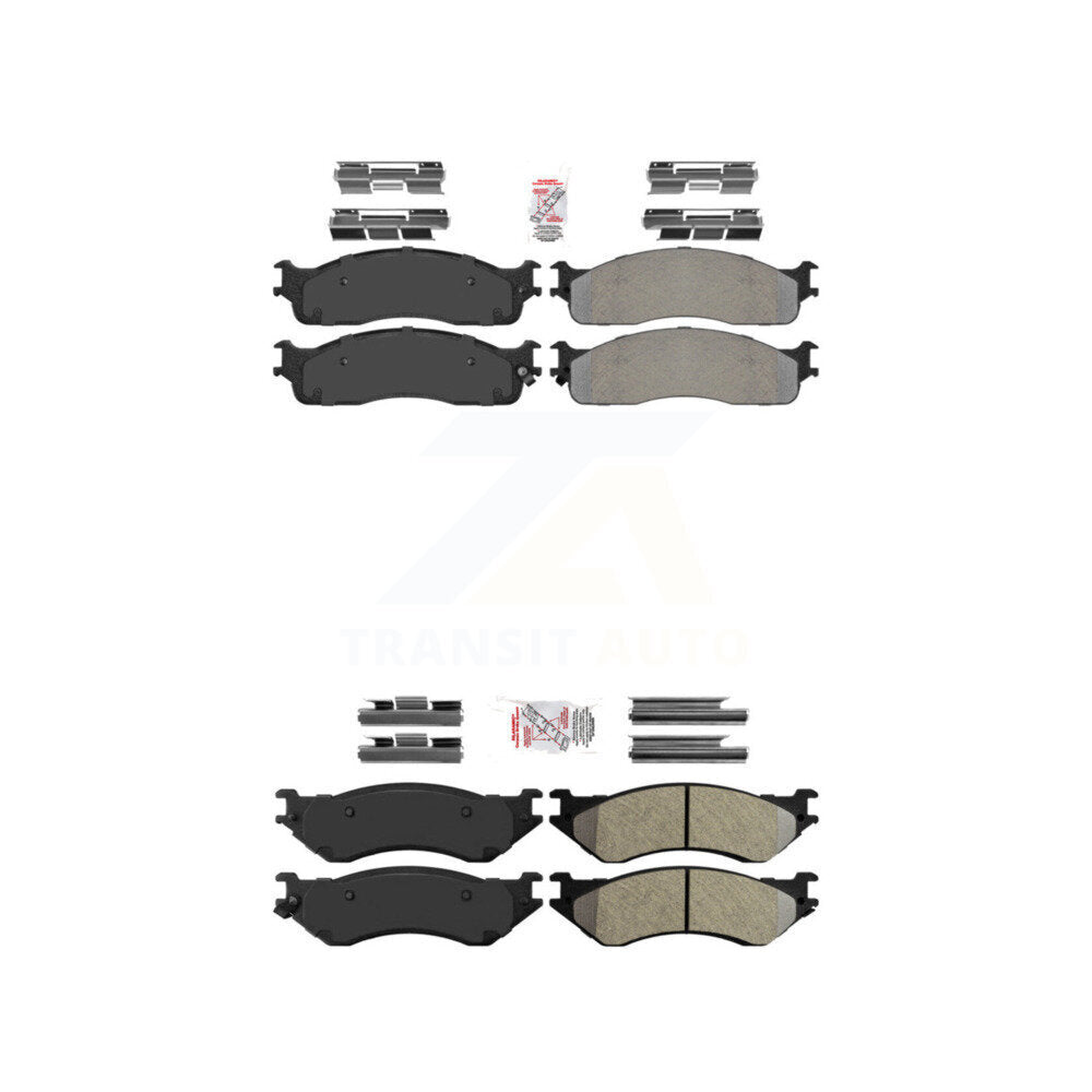 Semi-Metallic Disc Brake Pads Front Rear Kit For Dodge Ram 1500 3500 2500