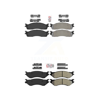 Semi-Metallic Disc Brake Pads Front Rear Kit For Dodge Ram 1500 3500 2500