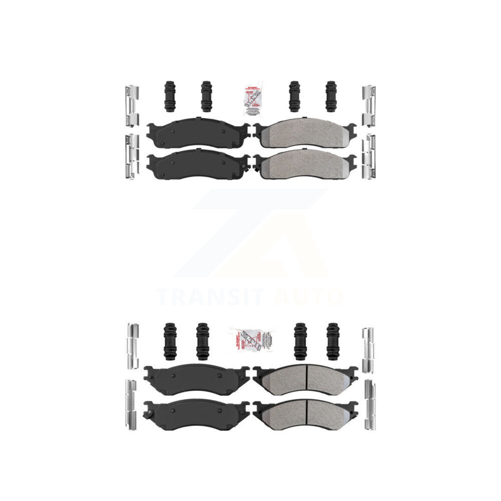 Semi-Metallic Disc Brake Pads Front Rear Kit For Dodge Ram 1500 3500 2500
