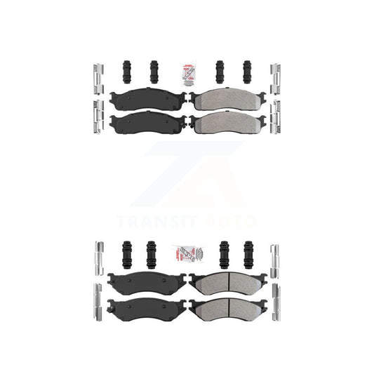 Semi-Metallic Disc Brake Pads Front Rear Kit For Dodge Ram 1500 3500 2500