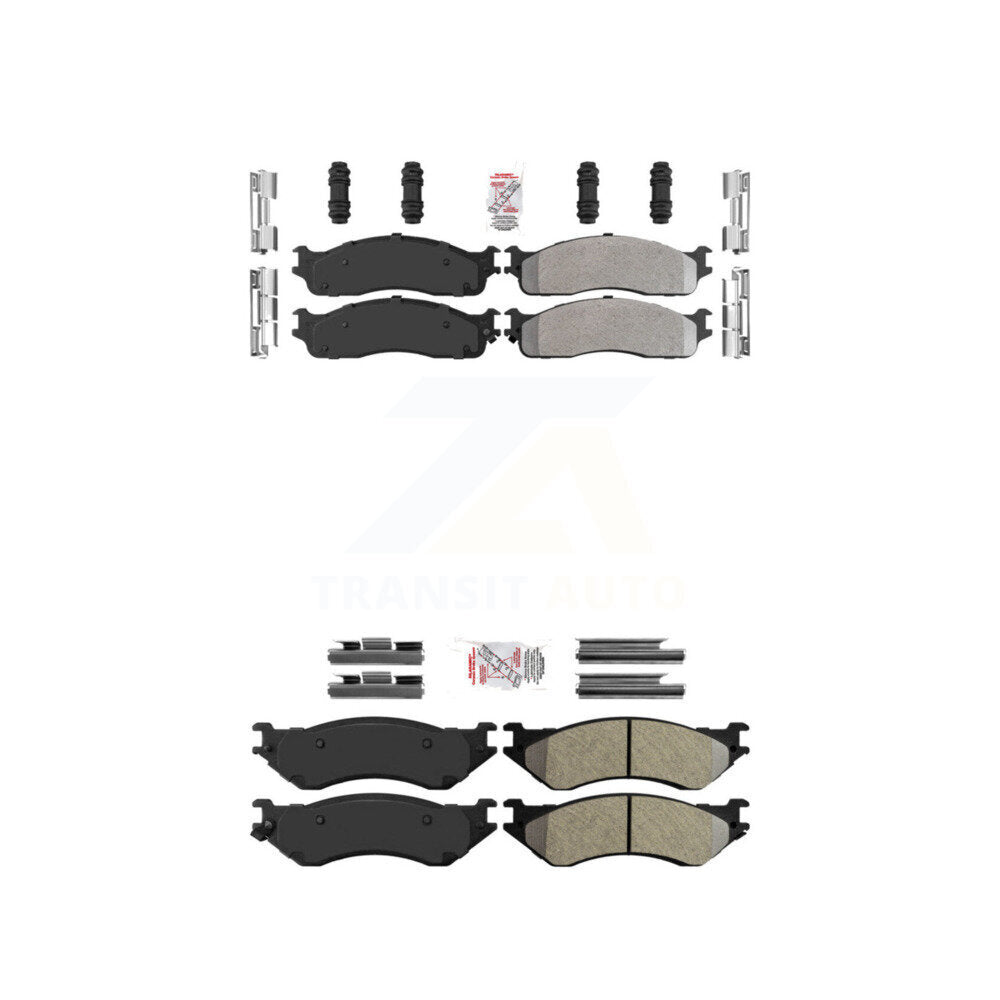 Semi-Metallic Disc Brake Pads Front Rear Kit For Dodge Ram 1500 3500 2500