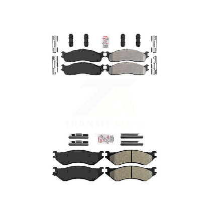 Semi-Metallic Disc Brake Pads Front Rear Kit For Dodge Ram 1500 3500 2500