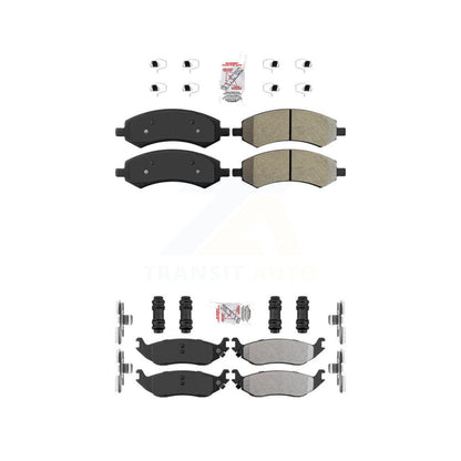 Semi-Metallic Disc Brake Pads Front Rear Kit For Ram 1500 Classic Dodge Chrysler