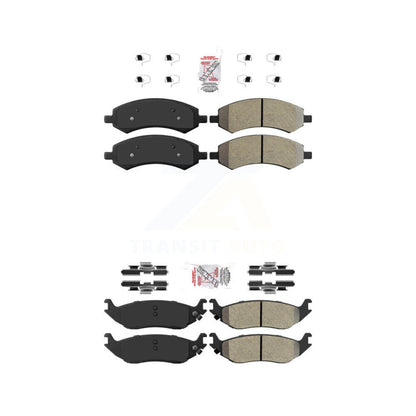 Semi-Metallic Disc Brake Pads Front Rear Kit For Ram 1500 Classic Dodge Chrysler