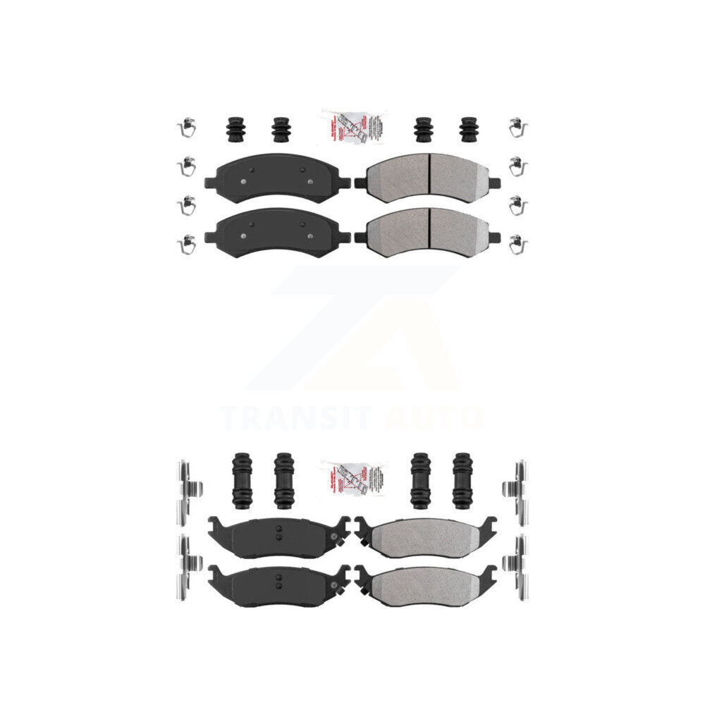 Semi-Metallic Disc Brake Pads Front Rear Kit For Ram 1500 Classic Dodge Chrysler