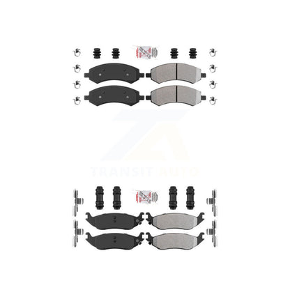 Semi-Metallic Disc Brake Pads Front Rear Kit For Ram 1500 Classic Dodge Chrysler