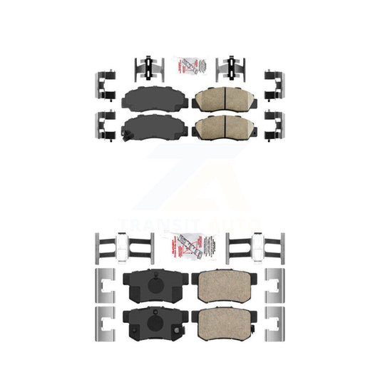 Ceramic Disc Brake Pads Front Rear Kit For Honda Accord Acura Prelude Integra CL