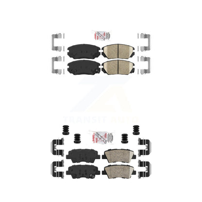 Ceramic Disc Brake Pads Front Rear Kit For 2010-2011 Hyundai Azera