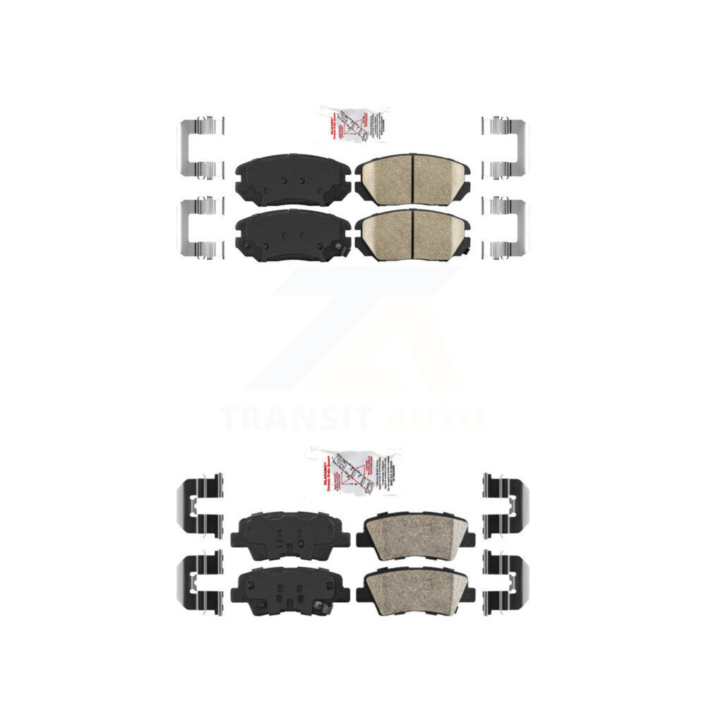 Ceramic Disc Brake Pads Front Rear Kit For 2010-2011 Hyundai Azera