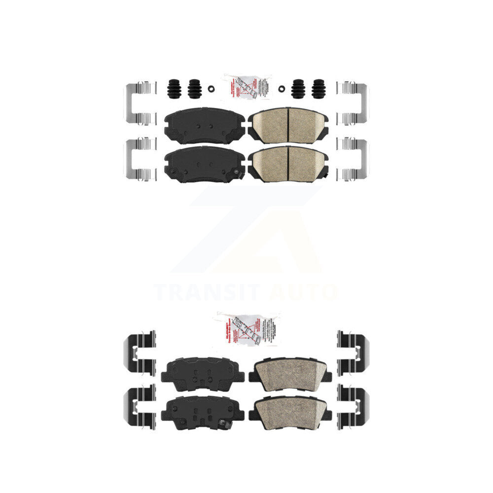 Ceramic Disc Brake Pads Front Rear Kit For 2010-2011 Hyundai Azera