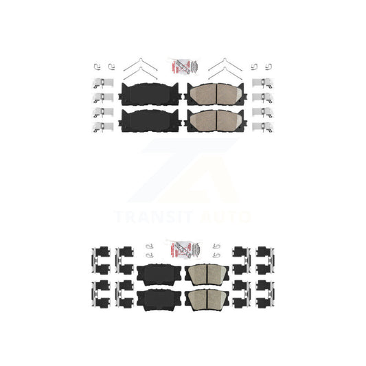 Ceramic Disc Brake Pads Front Rear Kit For Toyota Camry Lexus ES350 Avalon