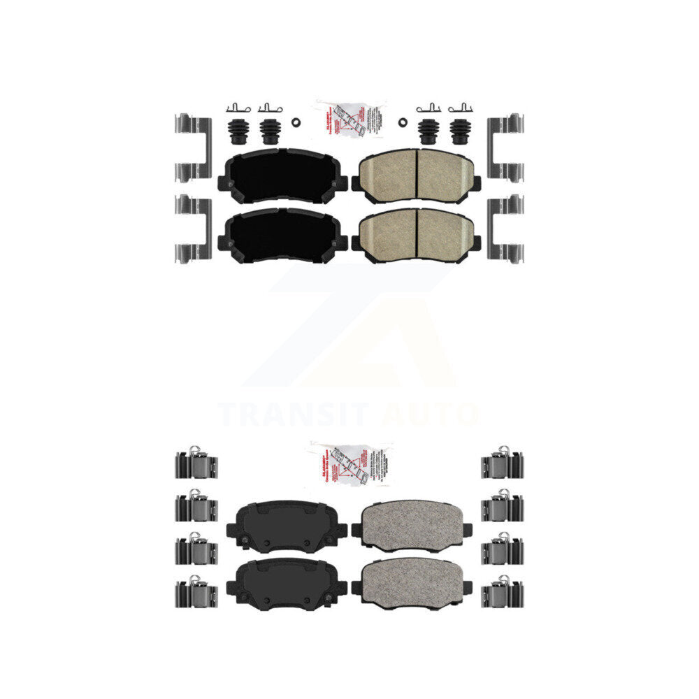 Ceramic Disc Brake Pads Front Rear Kit For Jeep Cherokee
