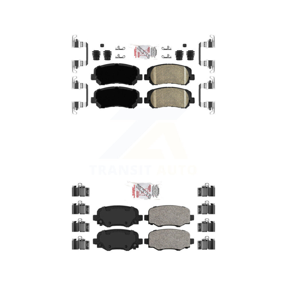 Ceramic Disc Brake Pads Front Rear Kit For Jeep Cherokee Chrysler 200