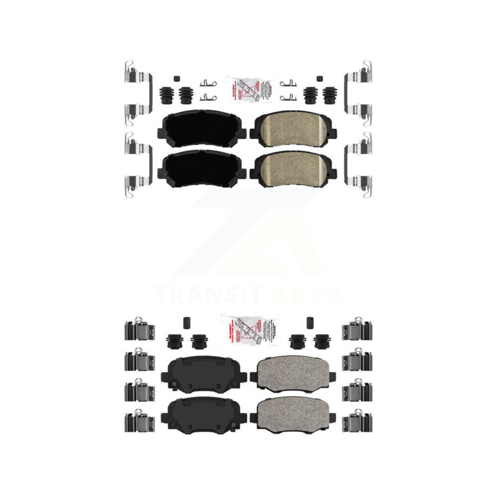 Ceramic Disc Brake Pads Front Rear Kit For Jeep Cherokee Chrysler 200