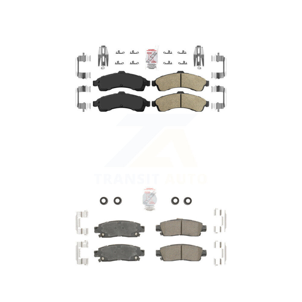 Ceramic Disc Brake Pads Front Rear Kit For GMC Chevrolet Envoy Trailblazer XL