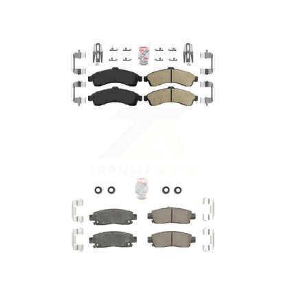 Ceramic Disc Brake Pads Front Rear Kit For GMC Chevrolet Envoy Trailblazer XL