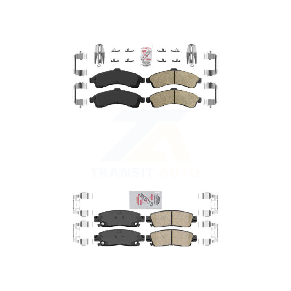 Ceramic Disc Brake Pads Front Rear Kit For GMC Chevrolet Envoy Trailblazer XL