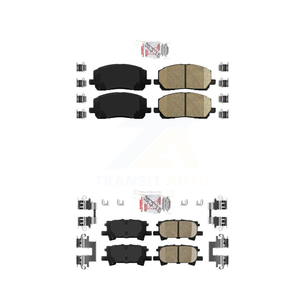 Ceramic Disc Brake Pads Front Rear Kit For Toyota Highlander