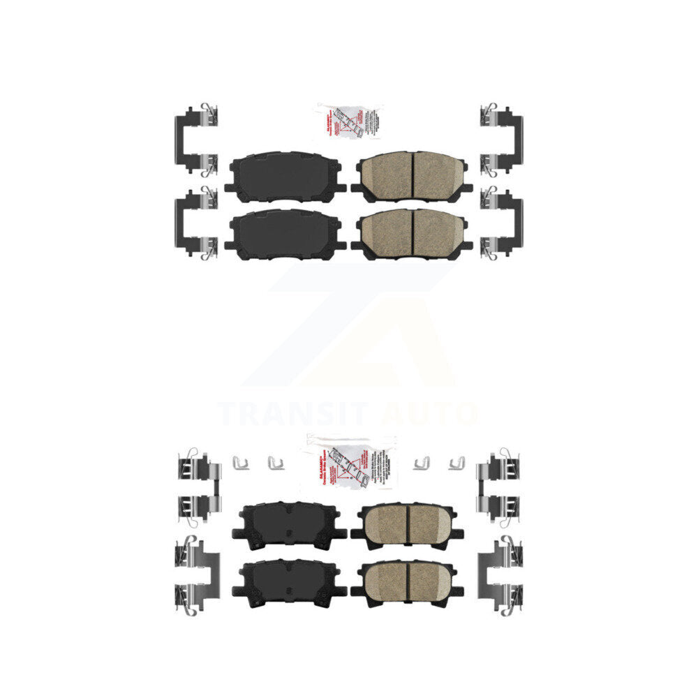 Ceramic Disc Brake Pads Front Rear Kit For Lexus RX350 RX330 Toyota Highlander