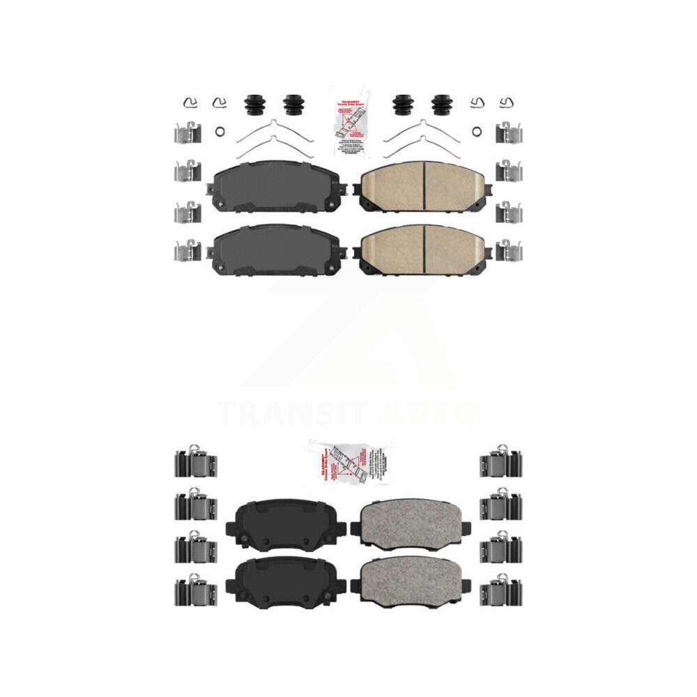 Ceramic Disc Brake Pads Front Rear Kit For Jeep Cherokee