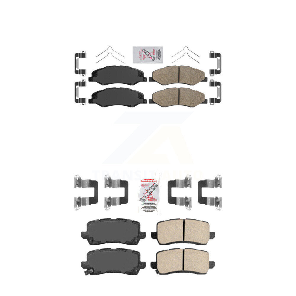 Ceramic Disc Brake Pads Front Rear Kit For 2018-2020 Honda Odyssey
