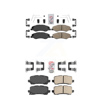 Ceramic Disc Brake Pads Front Rear Kit For 2018-2020 Honda Odyssey