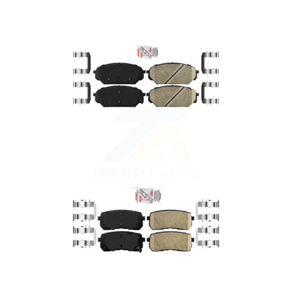 Ceramic Disc Brake Pads Front Rear Kit For 2007-2012 Hyundai Veracruz