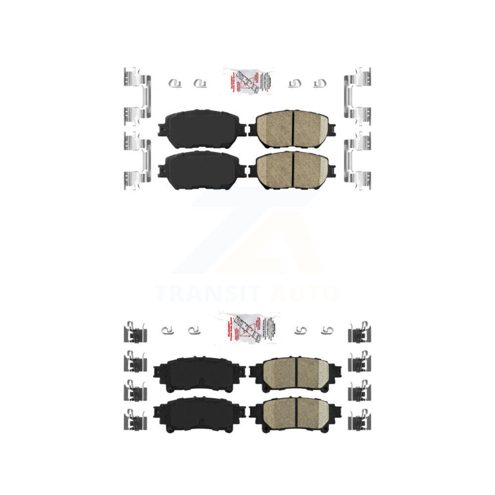 Ceramic Disc Brake Pads Front Rear Kit For 2014 Lexus IS250 C F Sport