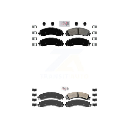 Semi-Metallic Disc Brake Pads Front Rear Kit For Ram 3500 With Dual Wheels