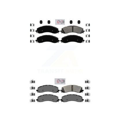 Semi-Metallic Disc Brake Pads Front Rear Kit For Ram 2500 3500