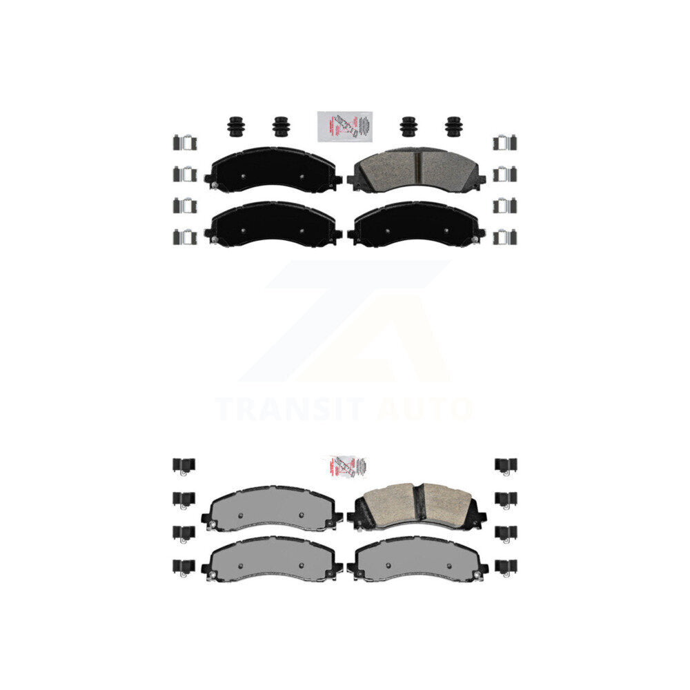 Semi-Metallic Disc Brake Pads Front Rear Kit For Ram 2500 3500
