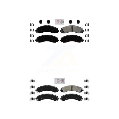 Semi-Metallic Disc Brake Pads Front Rear Kit For Ram 3500 With Dual Wheels