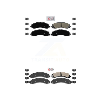 Semi-Metallic Disc Brake Pads Front Rear Kit For Ram 3500 With Dual Wheels