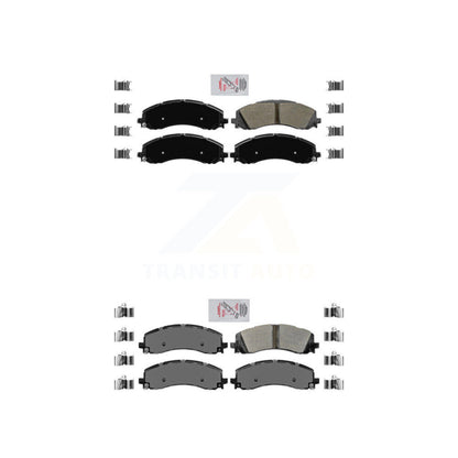 Semi-Metallic Disc Brake Pads Front Rear Kit For Ram 2500 3500