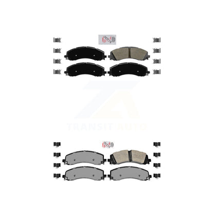 Semi-Metallic Disc Brake Pads Front Rear Kit For Ram 2500 3500