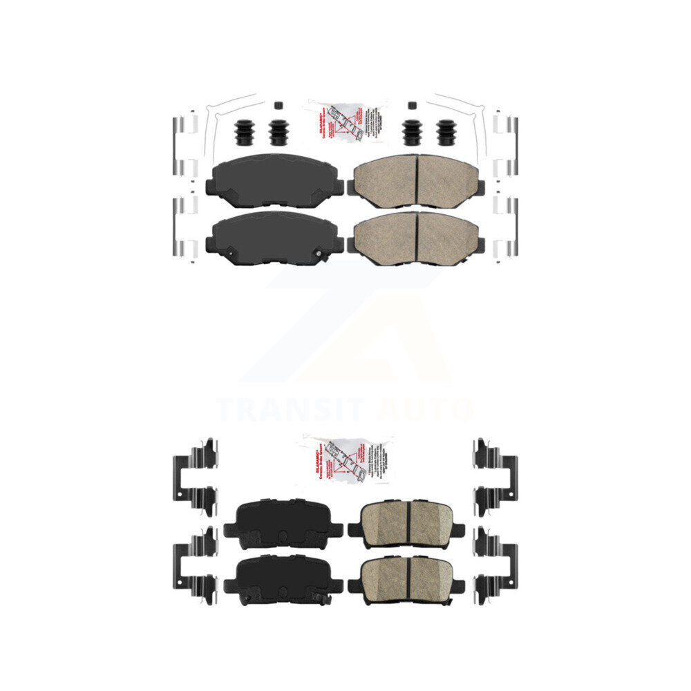Ceramic Disc Brake Pads Front Rear Kit For 2003-2008 Honda Pilot